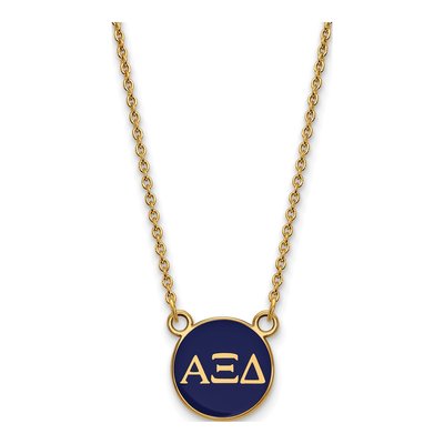 Alpha Xi Delta Gold-Plated Sterling Silver Small Sorority Necklace