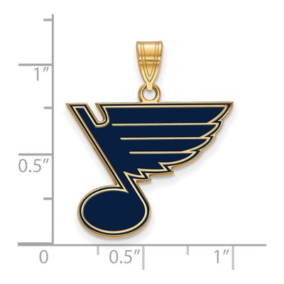 St. Louis Blues Gold-Plated Sterling Silver Large Enameled Pendant – view 2