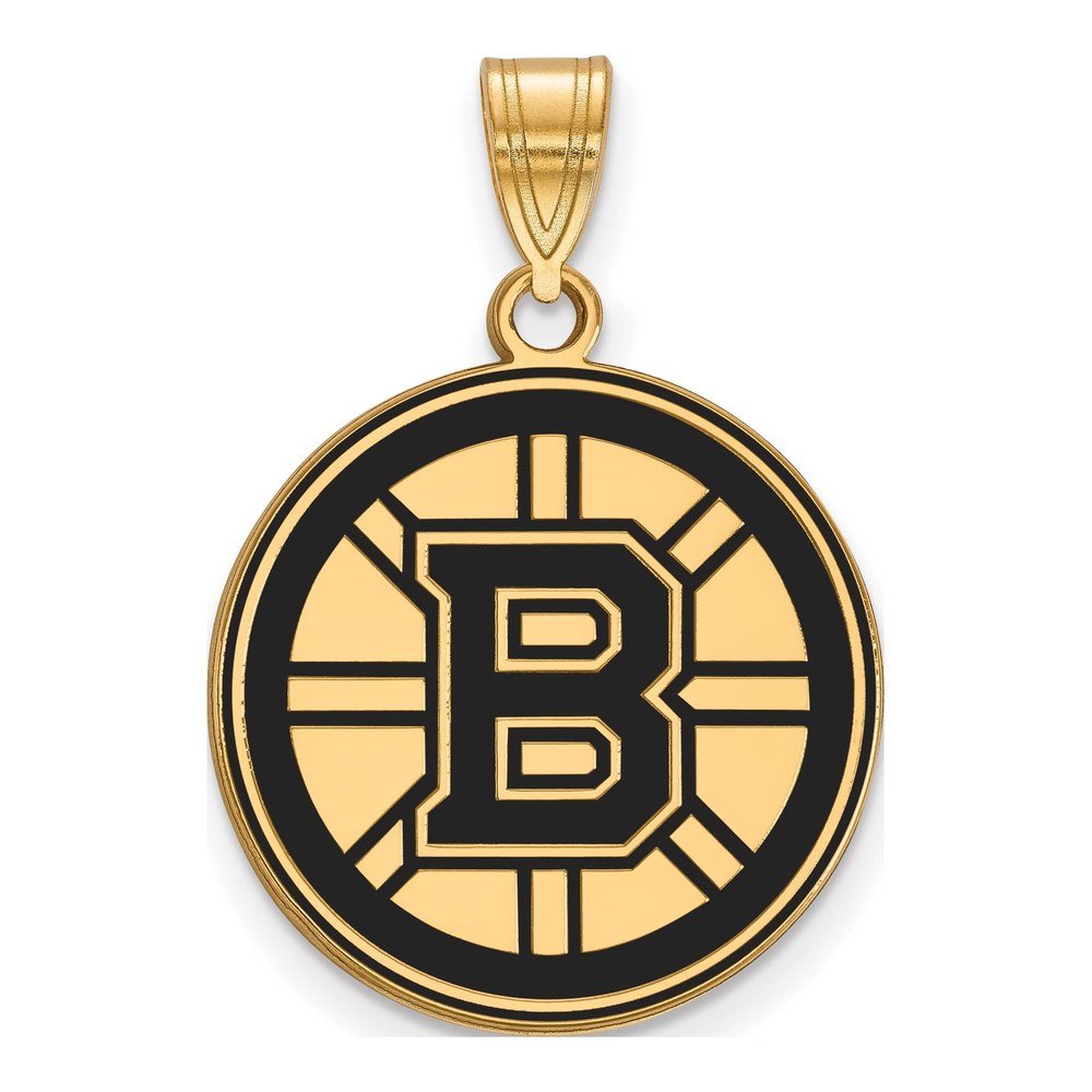 Boston Bruins Gold-Plated Enamel Pendant