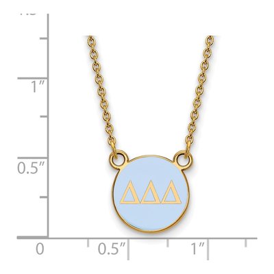 Delta Delta Delta Gold-Plated Sterling Silver Small Tri Sorority Necklace – view 2
