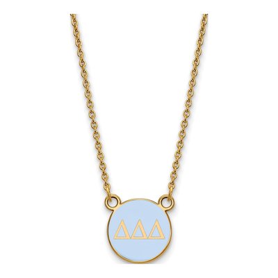 Delta Delta Delta Gold-Plated Sterling Silver Small Tri Sorority Necklace