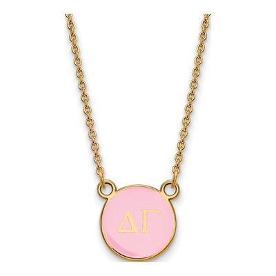 Delta Gamma Gold-Plated Sterling Silver Small Sorority Necklace
