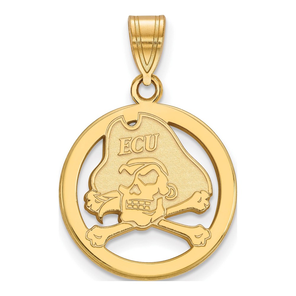 East Carolina University Gold-Plated Sterling Silver Medium Pirates Pendant