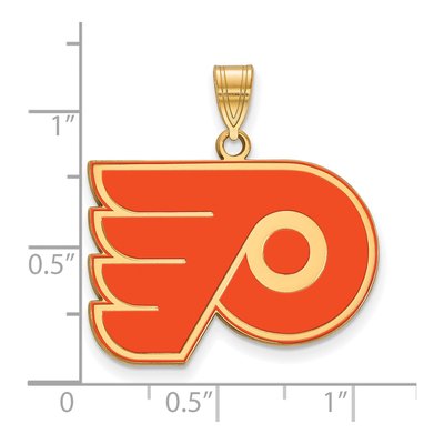 Philadelphia Flyers Gold-Plated Sterling Silver Large Enameled Pendant – view 2