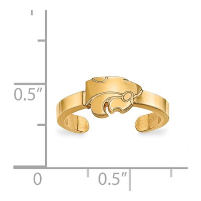 Kansas State University Gold-Plated Sterling Silver Wildcat Toe Ring – view 5