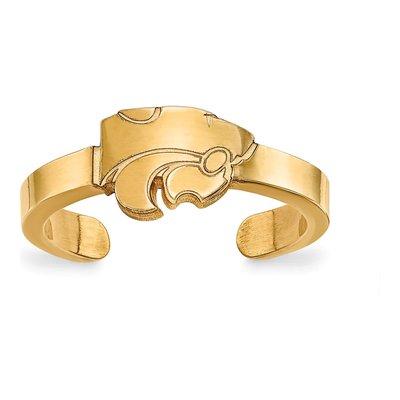 Kansas State University Gold-Plated Sterling Silver Wildcat Toe Ring