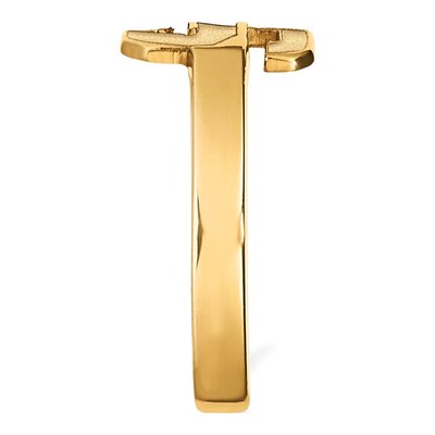 Michigan State University Gold-Plated Sterling Silver Toe Letter S Ring – view 3