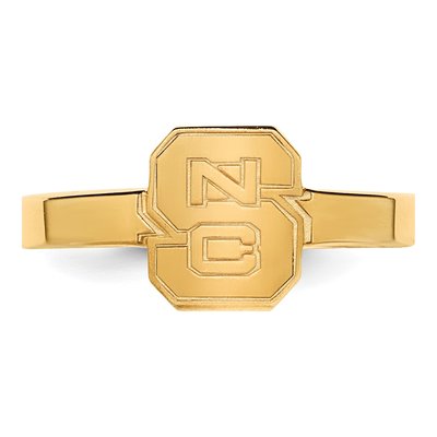 North Carolina State University Gold-Plated Sterling Silver NC Wolfpack Toe Ring – view 4