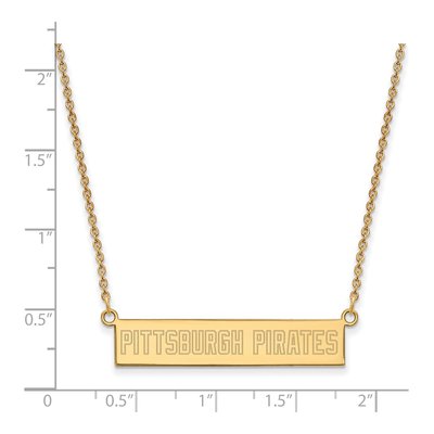 Pittsburgh Pirates Gold-Plated Sterling Silver Bar Necklace – view 2