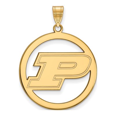 Purdue University Gold-Plated Sterling Silver Extra Large Letter P Pendant
