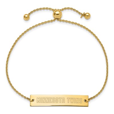 Minnesota Twins Gold-Plated Sterling Silver Adjustable Bracelet – view 2
