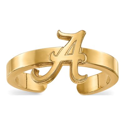University of Alabama Gold-Plated Sterling Silver Toe Ring