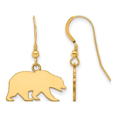 University of California Berkeley Gold-Plated Sterling Silver UC Bear Earrings