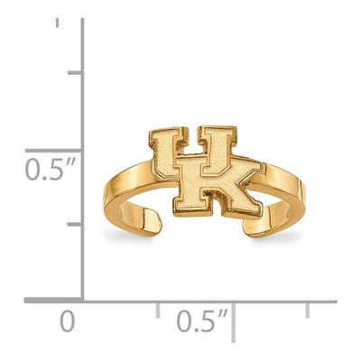 University of Kentucky Gold-Plated Sterling Silver Wildcats Toe Ring – view 5
