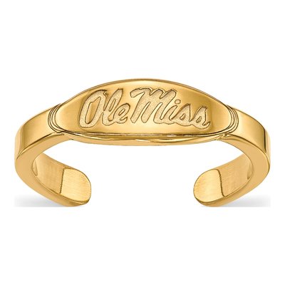 University of Mississippi Gold-Plated Sterling Silver Ole Miss Toe Ring