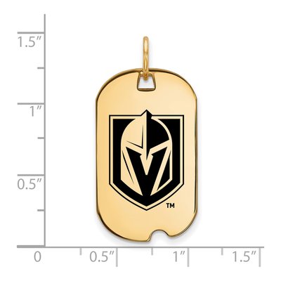 Vegas Golden Knights Gold-Plated Sterling Silver Dog Tag Pendant – view 2