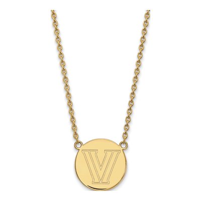 Villanova University Gold-Plated Sterling Silver Large Wildcats Letter V Necklace