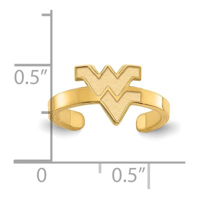 West Virginia University Gold-Plated Sterling Silver WVU Toe Ring – view 5