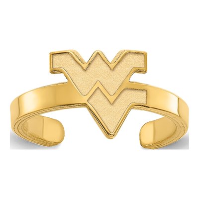 West Virginia University Gold-Plated Sterling Silver WVU Toe Ring