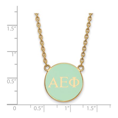 Alpha Epsilon Phi Gold-Plated Sterling Silver Small Sorority Necklace – view 2