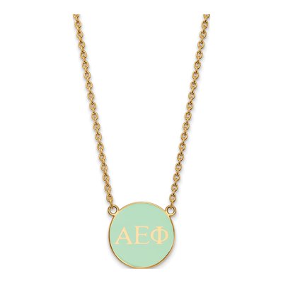 Alpha Epsilon Phi Gold-Plated Sterling Silver Small Sorority Necklace