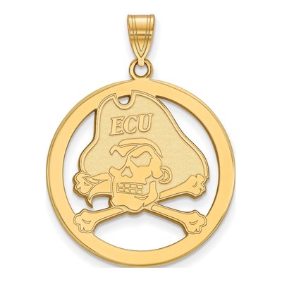 East Carolina University Gold-Plated Sterling Silver Large Pirates Pendant