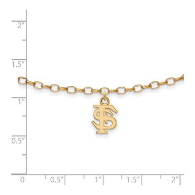 Florida State University Gold-Plated Sterling Silver Extra Small Anklet – view 2
