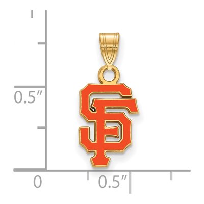 San Francisco Giants Gold-Plated Sterling Silver Small Enamel Pendant – view 2