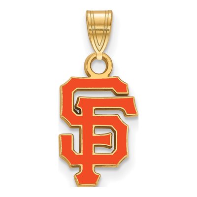San Francisco Giants Gold-Plated Sterling Silver Small Enamel Pendant