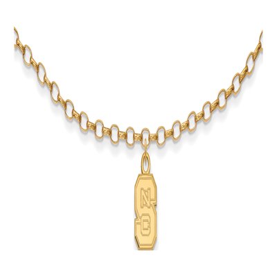 North Carolina State University Gold-Plated Sterling Silver Extra Small NC Wolfpack Anklet