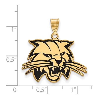 Ohio University Gold-Plated Sterling Silver Large Bobcat Pendant – view 2