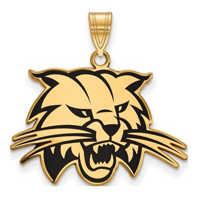 Ohio University Gold-Plated Sterling Silver Large Bobcat Pendant