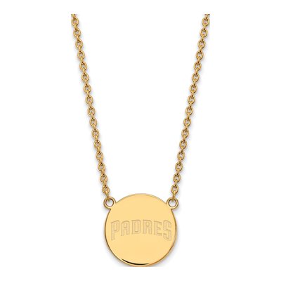 San Diego Padres Gold-Plated Sterling Silver Large Disc Pendant Necklace