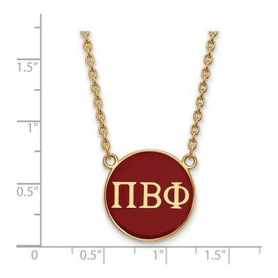 Pi Beta Phi Gold-Plated Sterling Silver Large Sorority Necklace – view 2