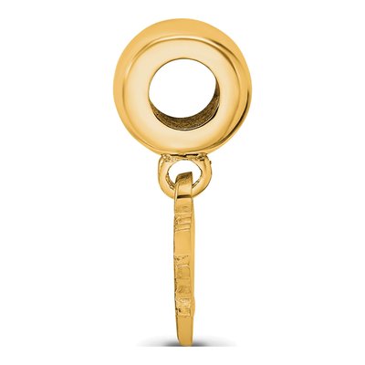 Pittsburgh Penguins Gold-Plated Silver Dangle Bead Charm – view 2