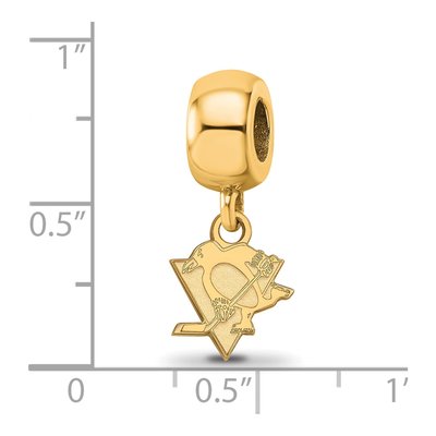 Pittsburgh Penguins Gold-Plated Silver Dangle Bead Charm – view 3