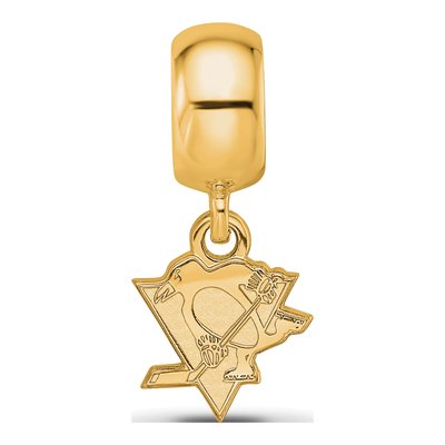 Pittsburgh Penguins Gold-Plated Silver Dangle Bead Charm – view 4