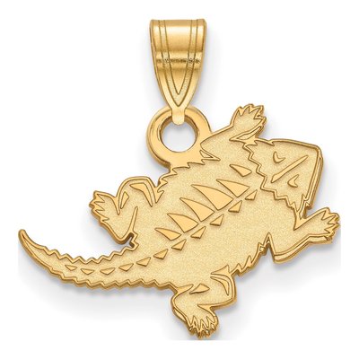 Texas Christian University Gold-Plated Sterling Silver TCU Horned Frogs Small Pendant