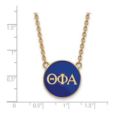 Theta Phi Alpha Gold-Plated Sterling Silver Large Sorority Necklace – view 2