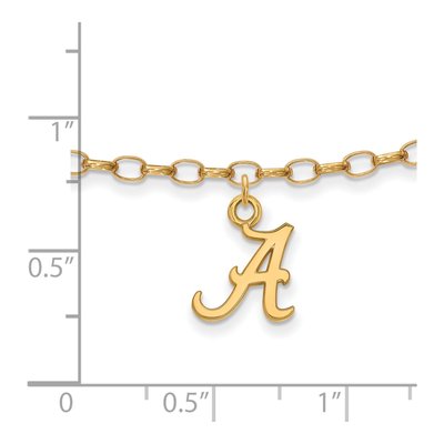 University of Alabama Gold-Plated Sterling Silver Extra Small Anklet – view 2