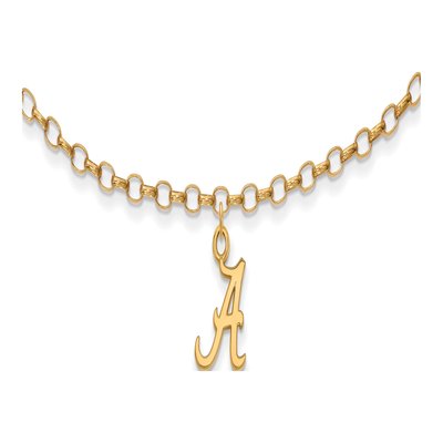 University of Alabama Gold-Plated Sterling Silver Extra Small Anklet
