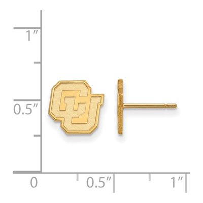 University of Colorado Gold-Plated Sterling Silver C-U Earrings – view 2
