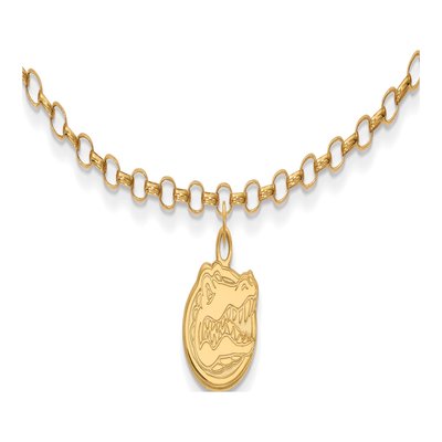 University of Florida Gold-Plated Sterling Silver Extra Small Gator Anklet