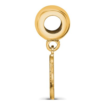 University of Louisville Gold-Plated Sterling Silver Small Letter L Dangle Bead – view 2
