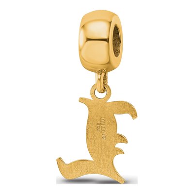 University of Louisville Gold-Plated Sterling Silver Small Letter L Dangle Bead – view 5
