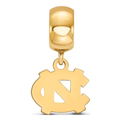 University of North Carolina Gold-Plated Sterling Silver Extra Small UNC Dangle Bead – view 3