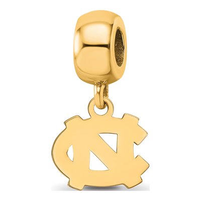 University of North Carolina Gold-Plated Sterling Silver Extra Small UNC Dangle Bead