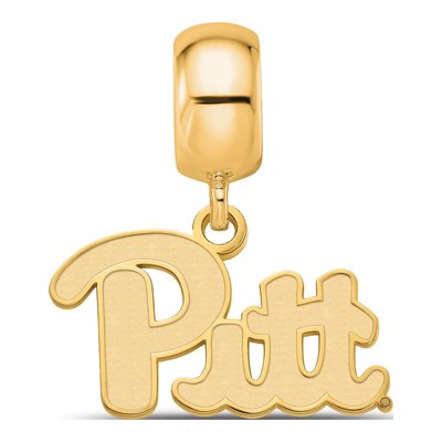University of Pittsburgh Gold-Plated Sterling Silver Small Pitt Panthers Dangle Bead – view 4