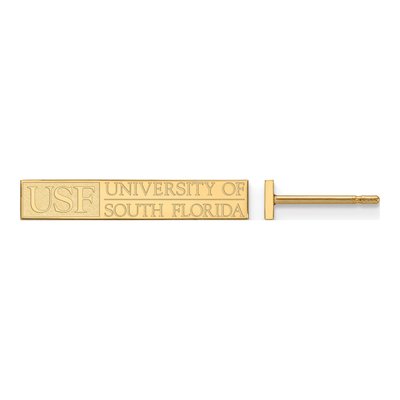 University of South Florida Gold-Plated Sterling Silver USF Bulls Earrings