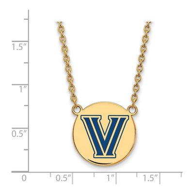 Villanova University Gold-Plated Sterling Silver Large Enameled Letter V Necklace – view 2